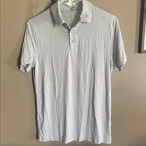Old Navy Light Gray Men's Polo Shirt - Short Sleeve